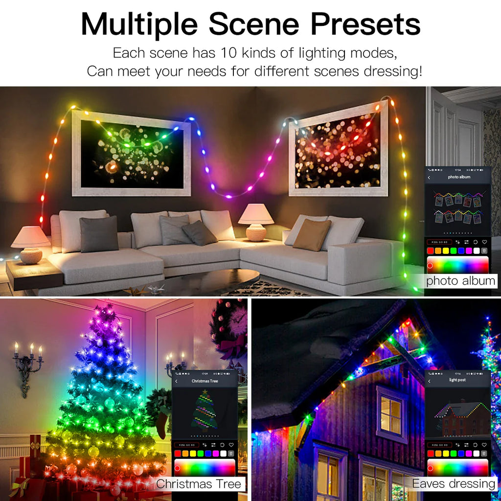WS2812B RGBIC LED String 20m 10m 5m USB Fairy Lights Dreamcolor DIY Smart IC - Home Improvement - view 4