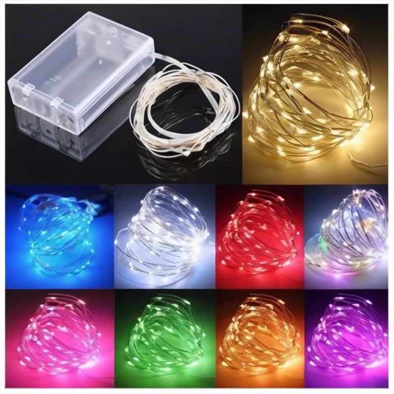 1pcs LED String Lights Atmosphere Small Colored Light USB Battery Powered Fairy Lights For - Home Improvement