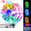 LED Strip Light RGB 5050 5V USB 3 Key Control Flexible Light Strip Suitable - LED Strip Light