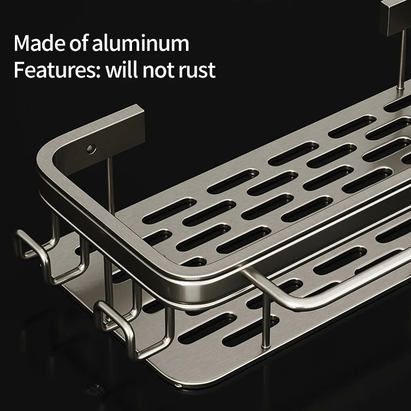 No Drill Adhesive Type Kitchen Organizer Kitchen Shelf Cleaning Cloth Storage Draining - Cabinet Organizer - view 6