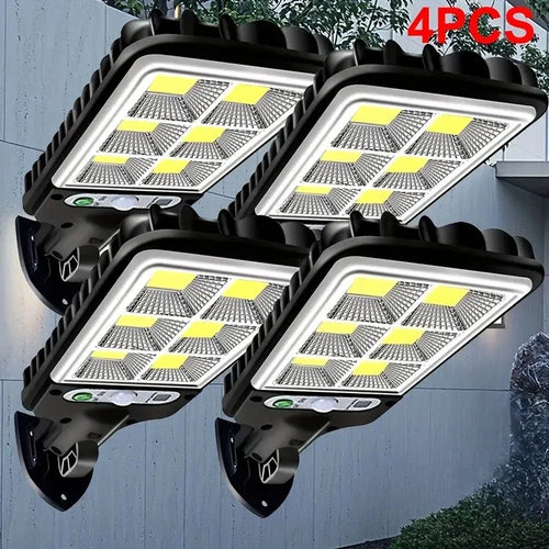 1/2/4Pcs Solar LED Light Outdoor Solar Lamp with Motion Sensor 3 Modes Waterproof IP65 - Solar Light
