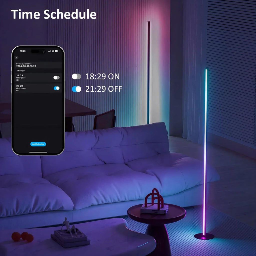 Corner Floor Lamp RGB IC Light with APP and Remote Control LED Floor Ambient - Lighting - view 3