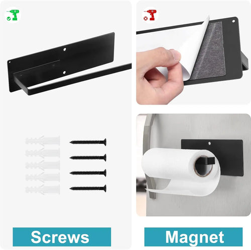 2-piece set of magnetic tissue holder, magnetic and drilled tissue holder wall - Organizer