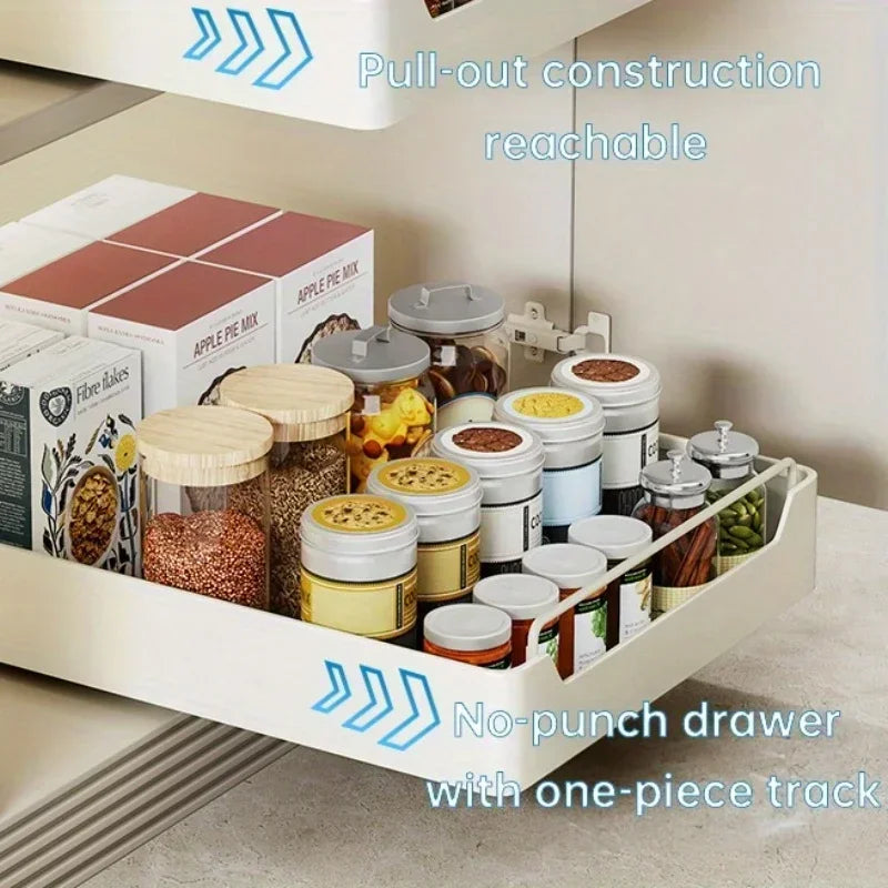 Multifunctional Acrylic Dividers For Kitchen Accessories Type Storage Rack Pull Out - Cabinet Organizer - view 5