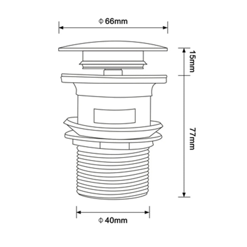 Pop up Drain Button Bathroom Sink Plug Black Gold Rose Siphon Waste Stopper Wash - Home Improvement - view 3