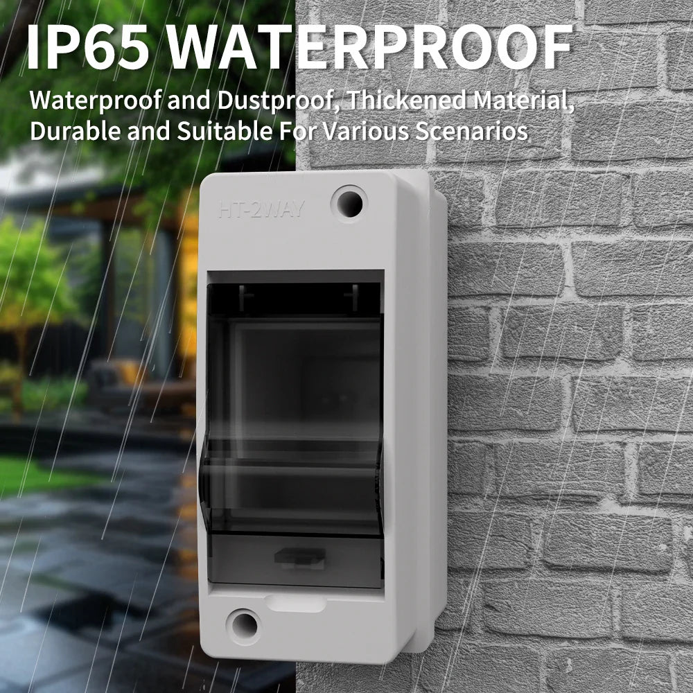 Distribution Box HT Series Junction Box 2/3 Way PC Plastic Outdoor Electrical IP65 - Home Improvement - view 4