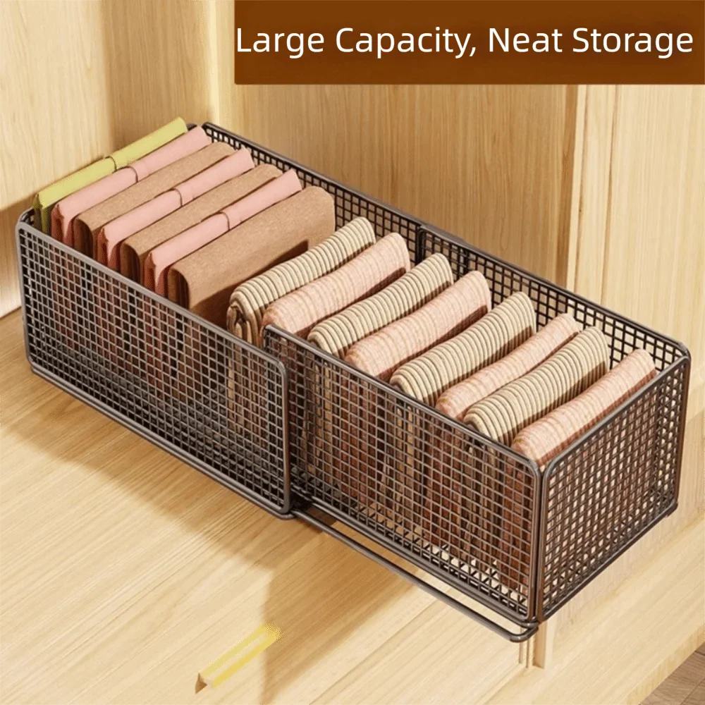 Layered Design Wardrobe Storage Rack Expandable Partitions Stackable Storage Rack - Storage Shelf - view 3