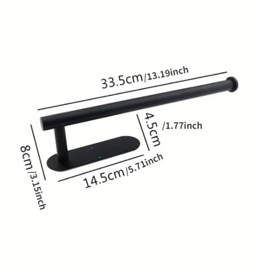Wall Mounted Kitchen Racks Storage Stainless Steel Paper Towel Holder Self-Adhesive - Storage Shelf - view 6