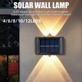 Solar Outdoor Wall Light 2-12 LED Waterproof Garden Light Balustrade Decorative - Solar Light
