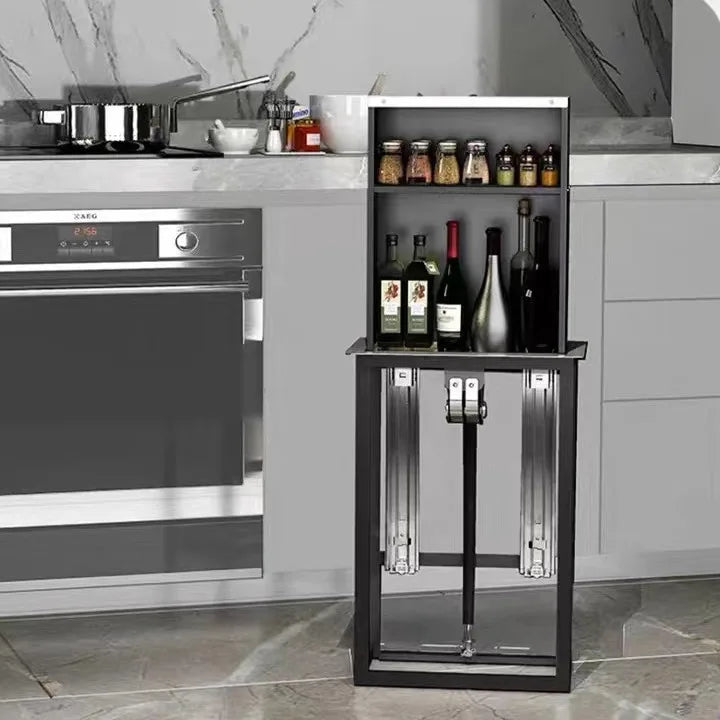 Smart kitchen cabinet countertop electric up and down lifting seasoning pull-out - Cabinet Organizer - view 3