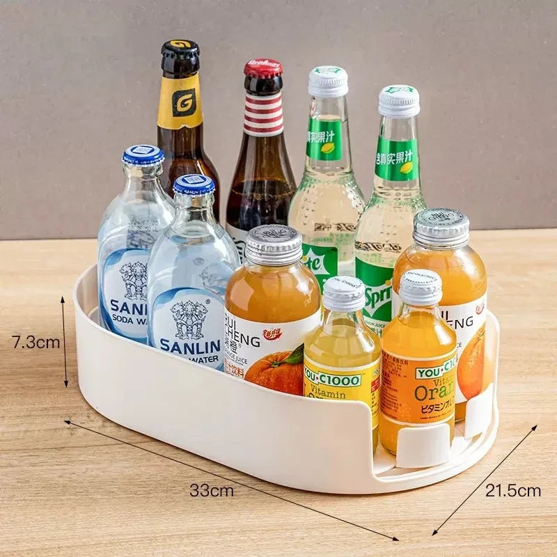 360 ° Rotating Tray Lazy Susan Fridge Organizer Turntable Storage Tray Clear Food Storage - Cabinet Organizer - view 7