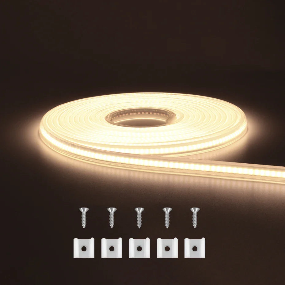 AC 220V COB LED Strip Light 288LEDs/m IP65 Waterproof 1m-50m Flexible Tape with EU/AU - Kitchen Faucet - view 8