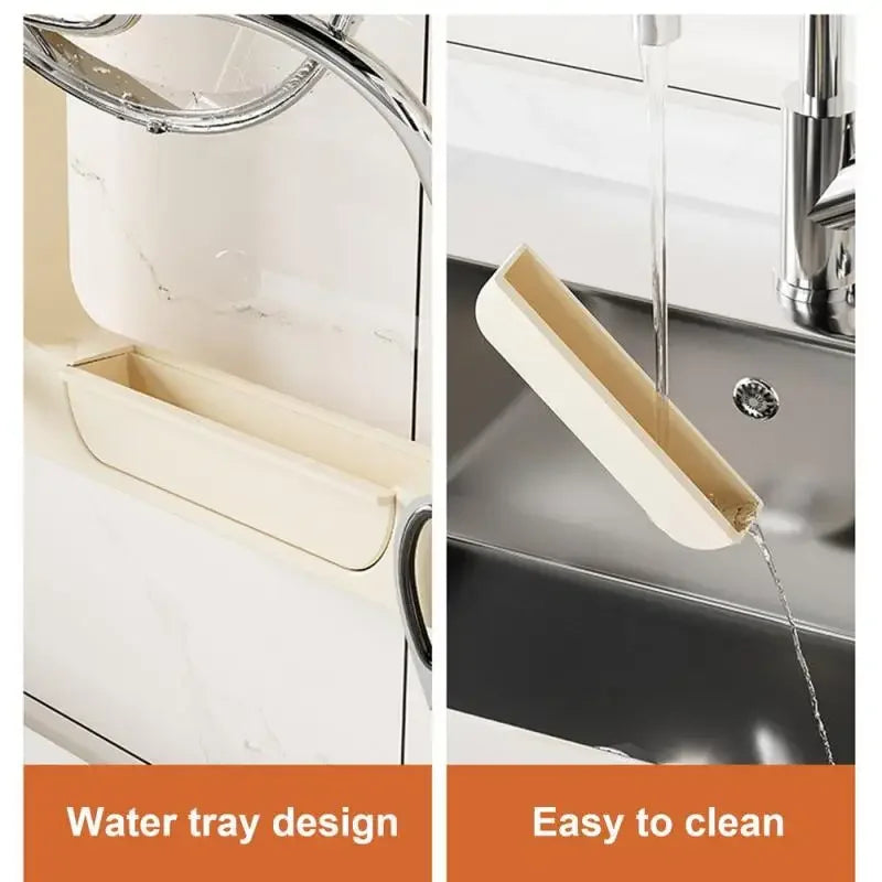 Kitchen Organizer Rack Wall Hanging Pot Cover Rack Multilayer Pot Lid Metal - Cabinet Organizer - view 5