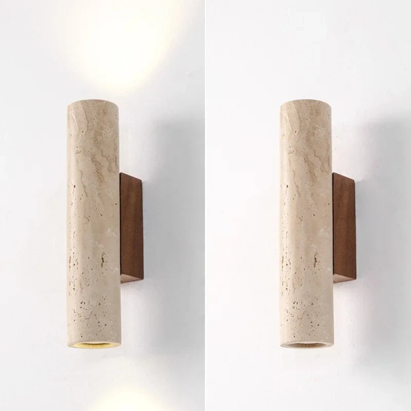 IWHD Wood Canopy LED Wall Lights Bedroom Bedside Lamp Sconce Nordic Modern Simple Yellow - Wall Light - view 7