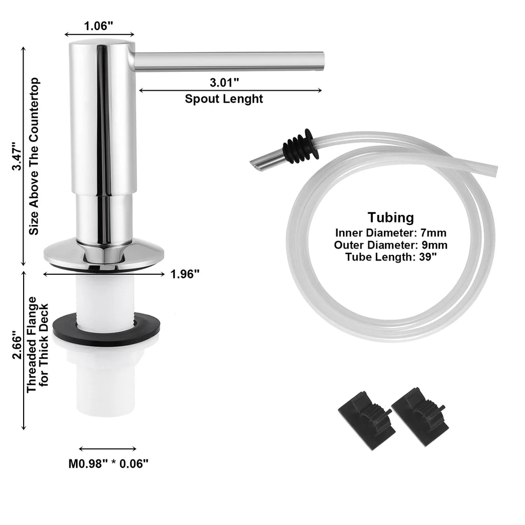 Samodra Brass Soap Dispenser Extension Tube Kit For Kitchen Accessories Bathroom Metal - Home Improvement - view 7