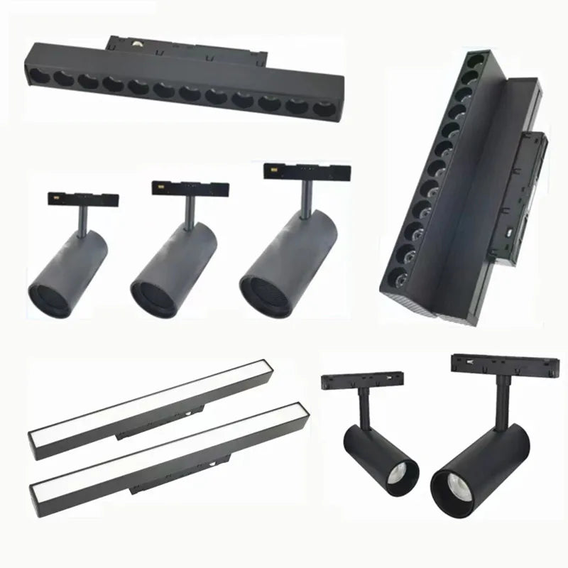 Magnetic Track LED Light Fixtures Flexible Ceiling Spotlight Rail Strip Magnet System - LED Flood Light - view 2