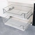 Kitchen Cabinet Drawer 304 Stainless Steel Double-layer Buffer Damping Drawer-style - Cabinet Organizer