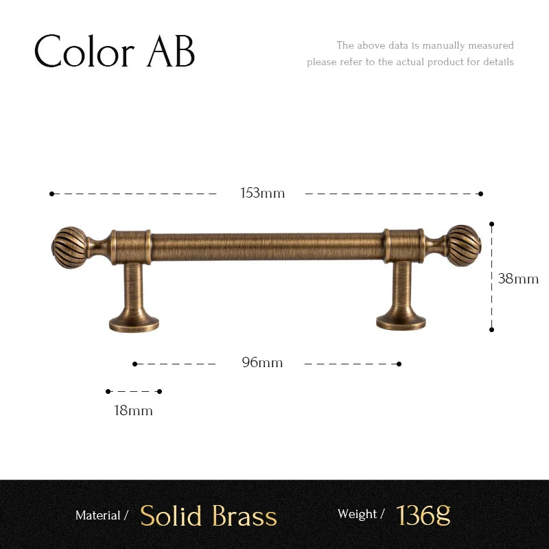 Santaya Brushed Antique Brass Handles Luxury Kitchen Cabinet Pull Wardrobe Dresser - Cabinet Organizer - view 8