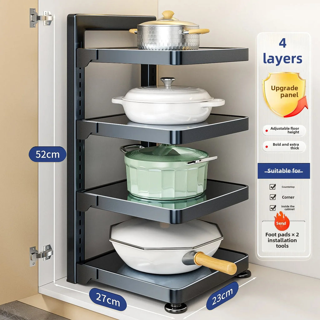 Kitchen Storage Rack Household Multi-layer Kitchen Sink Layered Pot Storage Rack - Storage Shelf - view 7