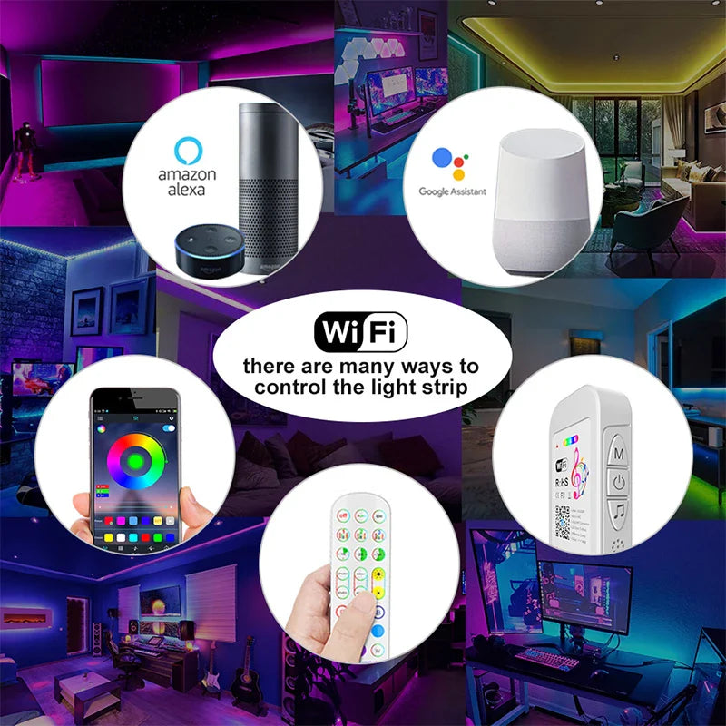 Wifi Led Strip Lights Bluetooth Music Led Tape Light 220V Alexa Led Lighting Strips - Kitchen Faucet - view 2