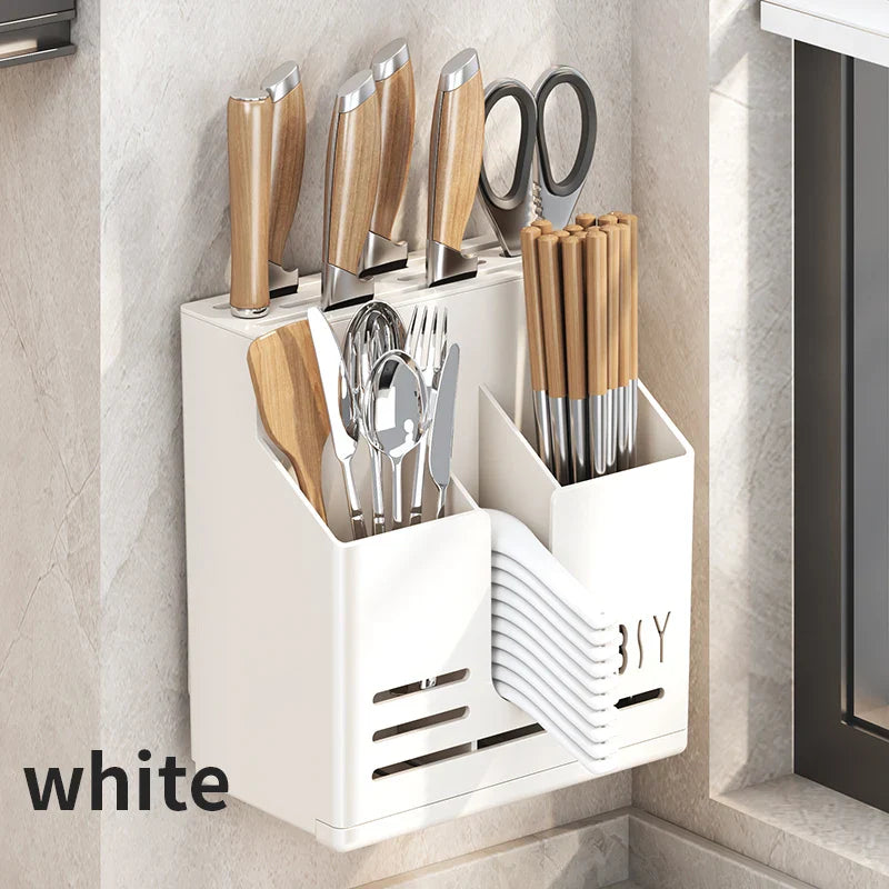 kitchen knife holder, rack, wall hanging cutter, chopstick cage, chopstick tube - Storage Shelf - view 7