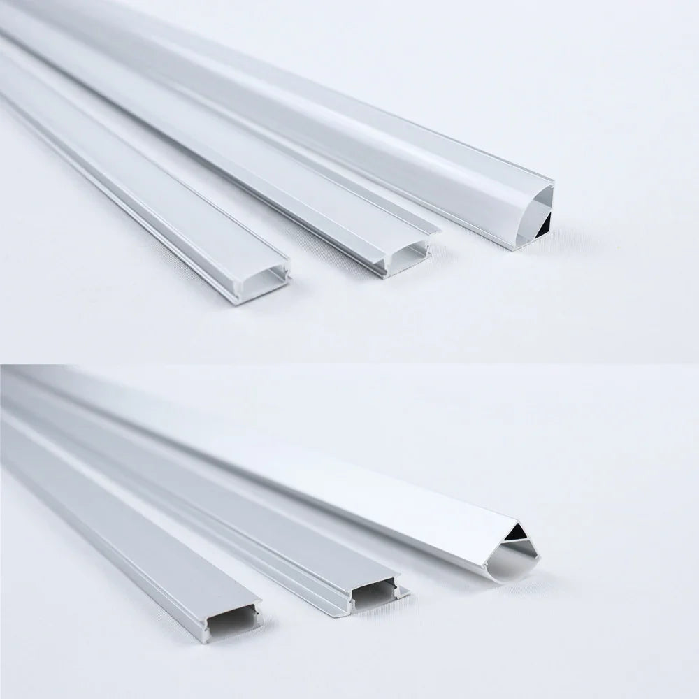 2-35Pcs/lot LED Aluminum profile 0.5m/pcs U/V/W shape Corner for 5050 2835 LED Strip Bar - LED Strip Light - view 4