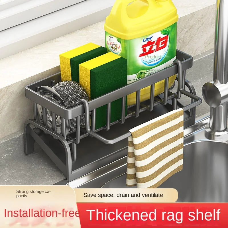 Kitchen Shelf Cleaning Cloth Storage Draining Rack Household Detergent Sponge Rack - Storage Shelf