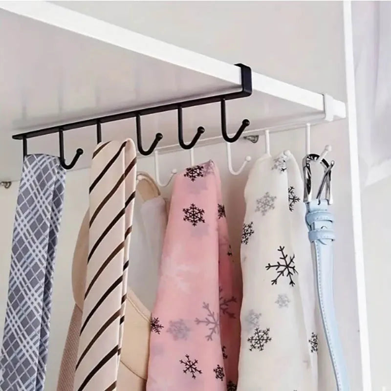 2pcs Multi-Purpose Kitchen Organizer with 6 Hooks and Cup Holder Kitchen Cabinet - Cabinet Organizer - view 3