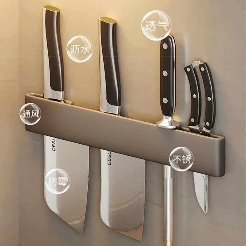 Modern Minimalism Wall-Mounted Kitchen Multi-Functional Shelf Simple Knife Holder - Storage Shelf - view 5