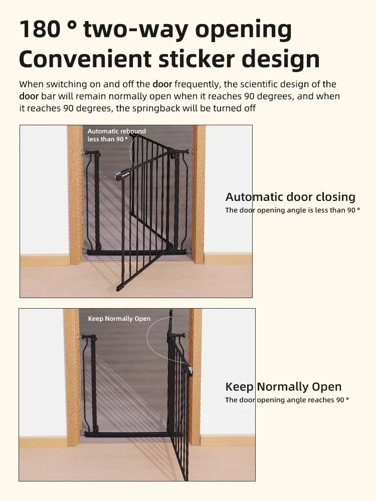 PANGDUBE Pressure Mounted Baby Gate No Drilling Safety Barrier for Stairs Door Child Dog - Safety Gate - view 5