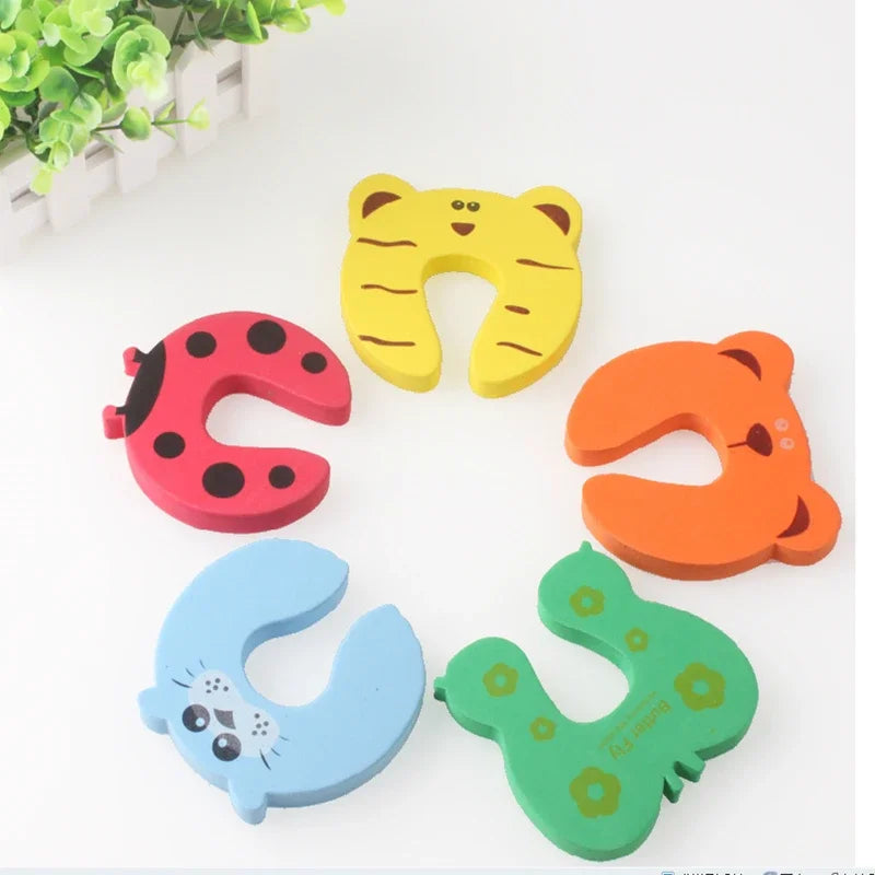 Cute Cartoon Animal Door Stoppers - 5 Pcs Silicone Doorway Jammer for Baby Safety - Home Improvement - view 5