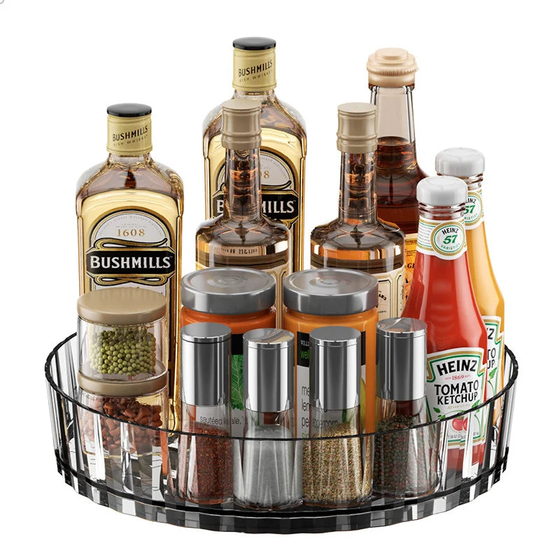 360 Rotating Storage Rack Kitchen Storage Spice Rack Non-Slip Cabinet Kitchen Bathroom - Cabinet Organizer - view 6