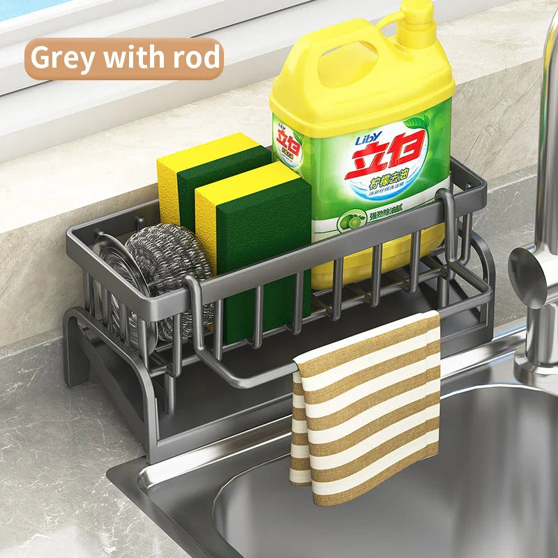 Kitchen Shelf Cleaning Cloth Storage Draining Rack Household Detergent Sponge Rack - Storage Shelf - view 8
