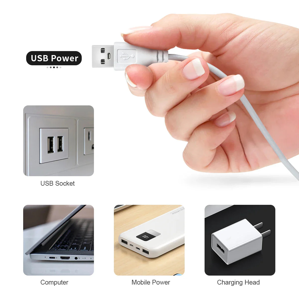 DC5V COB LED Strip Light with Dimmable Remote Control 1/2/3/5M White/Warm White USB LED - LED Strip Light - view 3