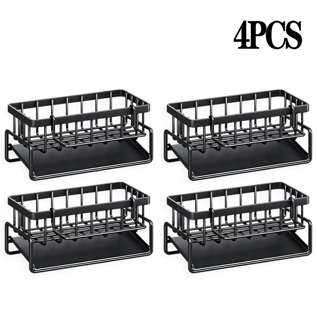 Kitchen Shelf Rag Storage Drainage Shelf No-Punch Storage Rack Home Spice Rack Sink Tap - Kitchen Faucet - view 8