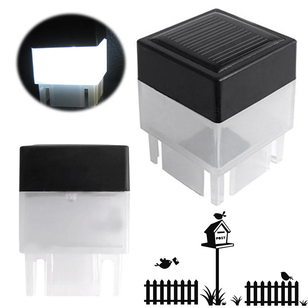 Solar Post Light Modern Fence Deck Lamp Auto On/Off Outdoor Pillar Light Square - Solar Light - view 2