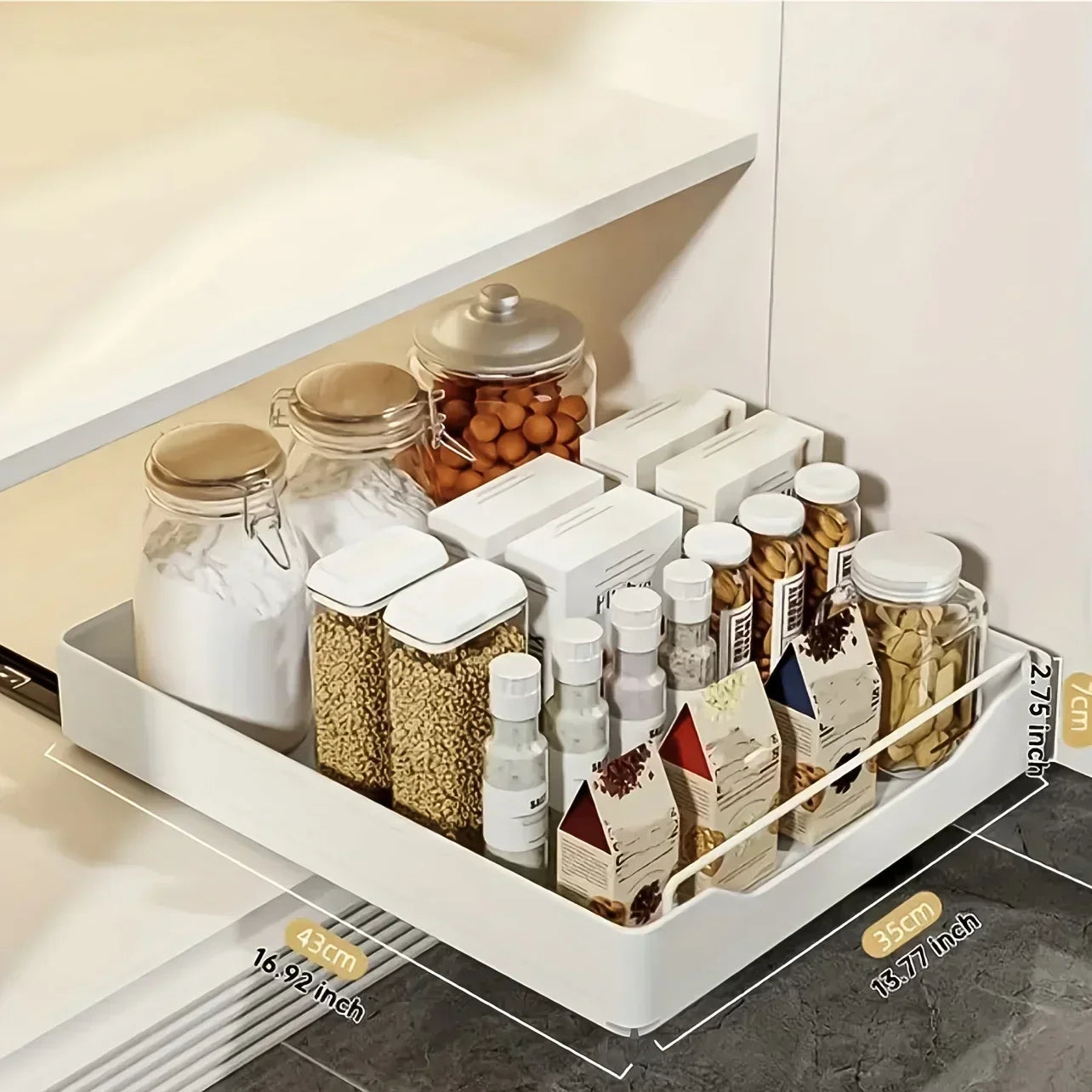 Multifunctional Acrylic Dividers For Kitchen Accessories Type Storage Rack Pull Out - Cabinet Organizer - view 8