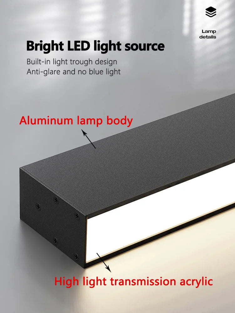 Modern Long Strip Ceiling Light Surface Mounted Minimalist Aisle Lamp Living Room - Lighting - view 5