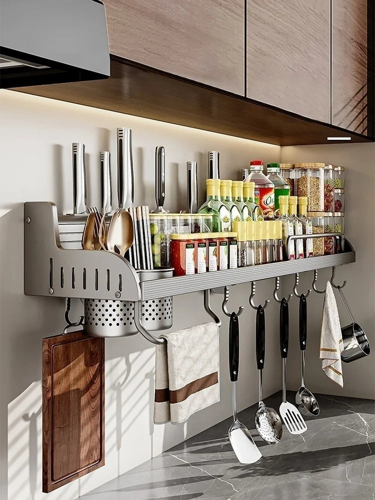 Kitchen Spice Storage Knives Holder Knife Stand Spice Rack Organizer Knives Holder - Cabinet Organizer - view 2