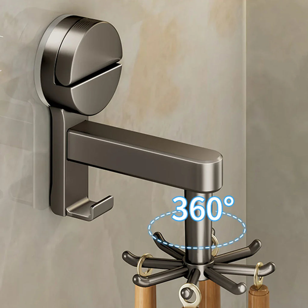 YUTOKO 360 Rotating Suction Cup Hooks Wall Mounted for Kitchen Utensil Organizer - Cabinet Organizer - view 2