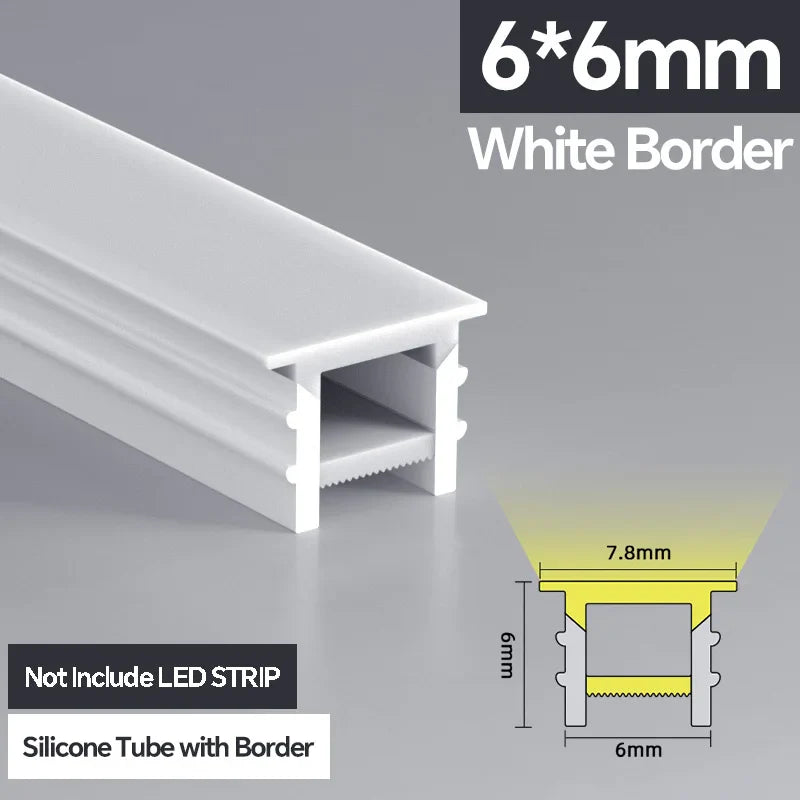 1M-10M LED Neon Rope Tube Soft Silicone Diffuser Channel Black/White Flexible Ribbon - LED Strip Light - view 7