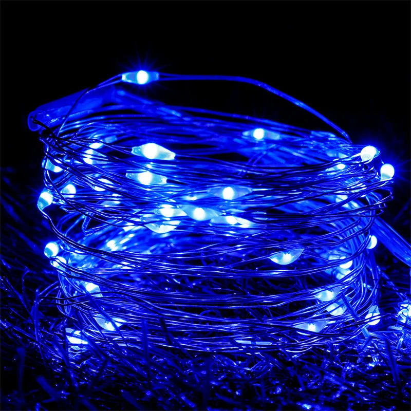 USB LED String Lights Copper Wire Fairy Warm White Garland Home Christmas Wedding Holiday - Home Improvement - view 8