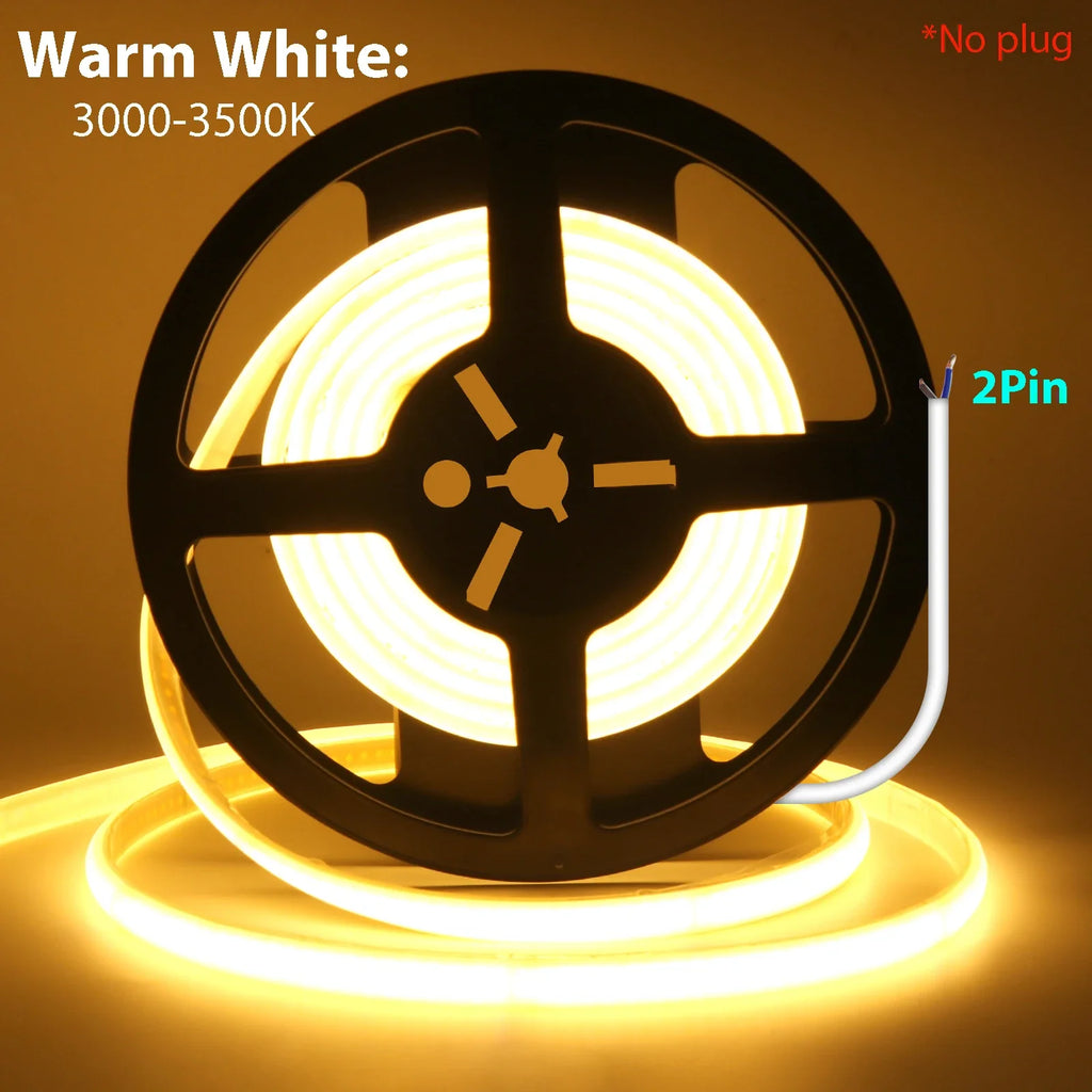 220V Adhesive COB LED Strip Light Built-in IC 240LEDs/M Flexible Ribbon IP65 - LED Strip Light - view 7