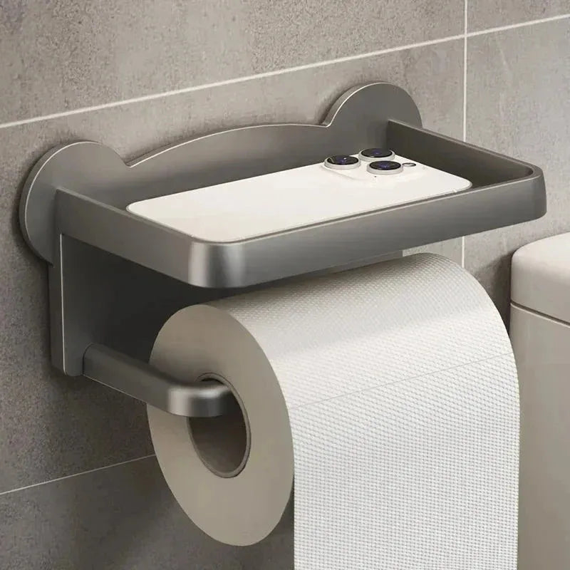 Aluminum Alloy Toilet Paper Holder Tissue Rack Bathroom Tissue Holder for Bathroom - Storage Shelf - view 2