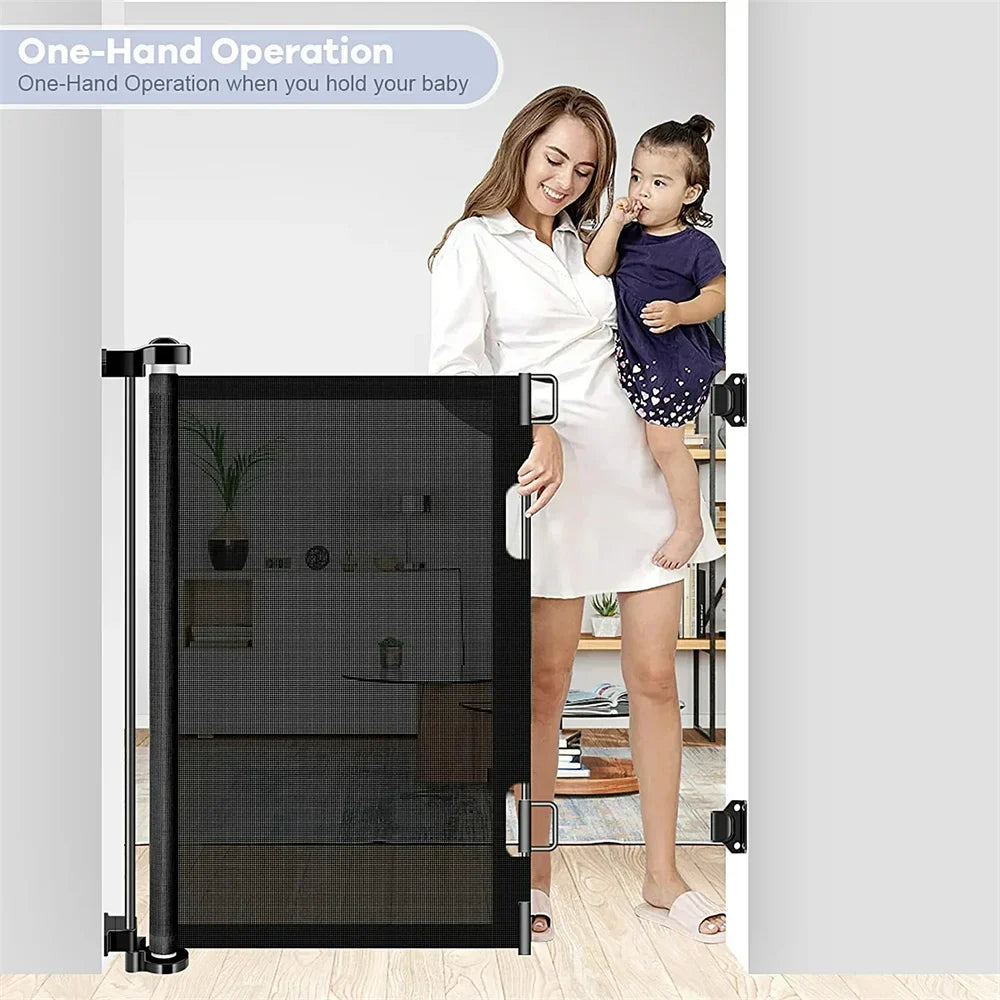 Retractable Baby Gate, 34in Extra Tall Baby Safety Gate, 71" Wide Baby Gate Dog - Safety Gate - view 3