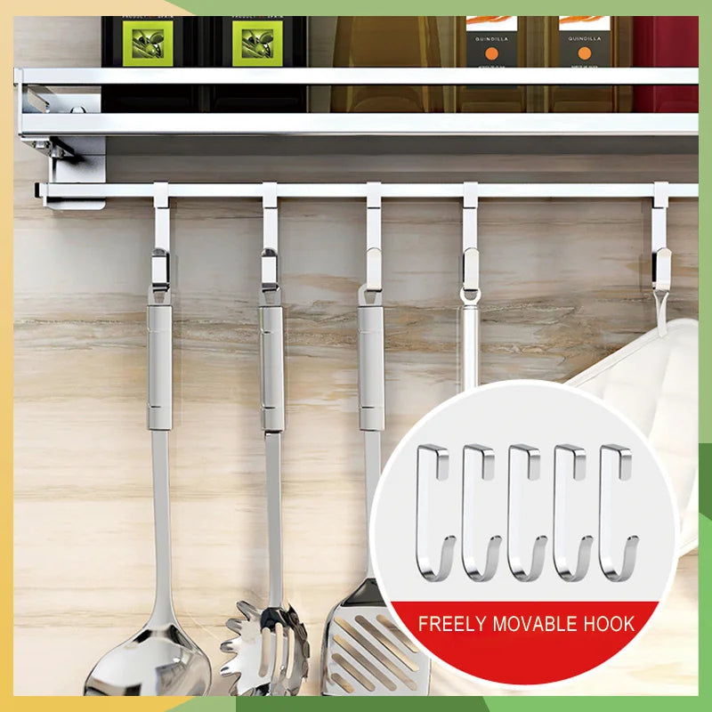 Bonderis Kichen Organizer Spices Brushed Stainless Steel Bathroom Shelf Storage Rack - Cabinet Organizer - view 6