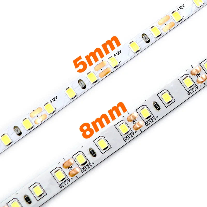 5mm 8mm LED Strip 2835 DC24V 12V 120LEDs/m Home Lamp Strips Red Ice Blue - LED Strip Light