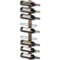 Wine Rack Wall Mounted for 9 Wine Bottles, Wood Wine Racks for Wall, Wine - Wine Rack