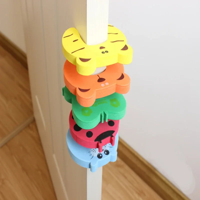 Cute Cartoon Animal Door Stoppers - 5 Pcs Silicone Doorway Jammer for Baby Safety - Home Improvement - view 3
