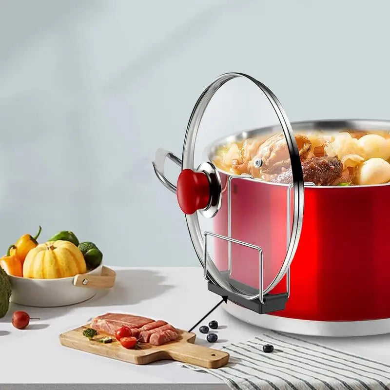 Slow Cooker Lid Holder Lid Rack With Silicone Sink Kitchen Cooking Pot Lid Organizer - Cabinet Organizer - view 4